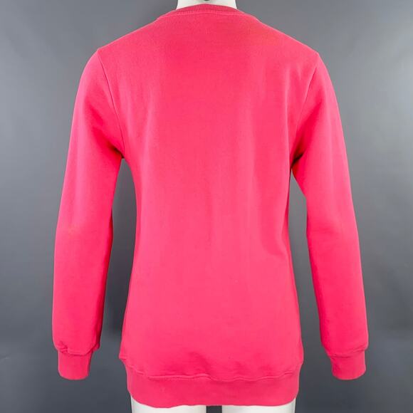 MAHARISHI Size M Pink Green Embroidery Organic Cotton Crew Neck Sweatshirt - Picture 4 of 9